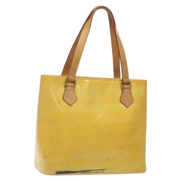 LOUIS VUITTON Monogram Vernis Houston Hand Bag Gris M91053 LV Auth th6122 - Picture 1 of 16